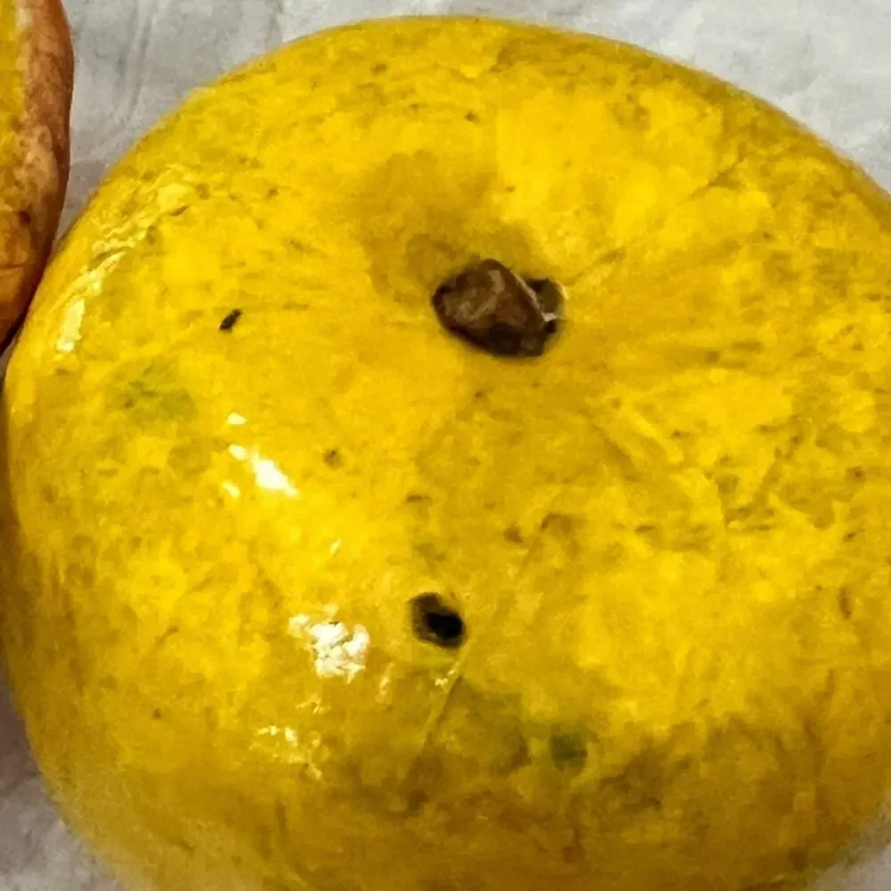 Paper-mache Yellow Apple & Grapefruit Vintage Display Decor Pair Of 2